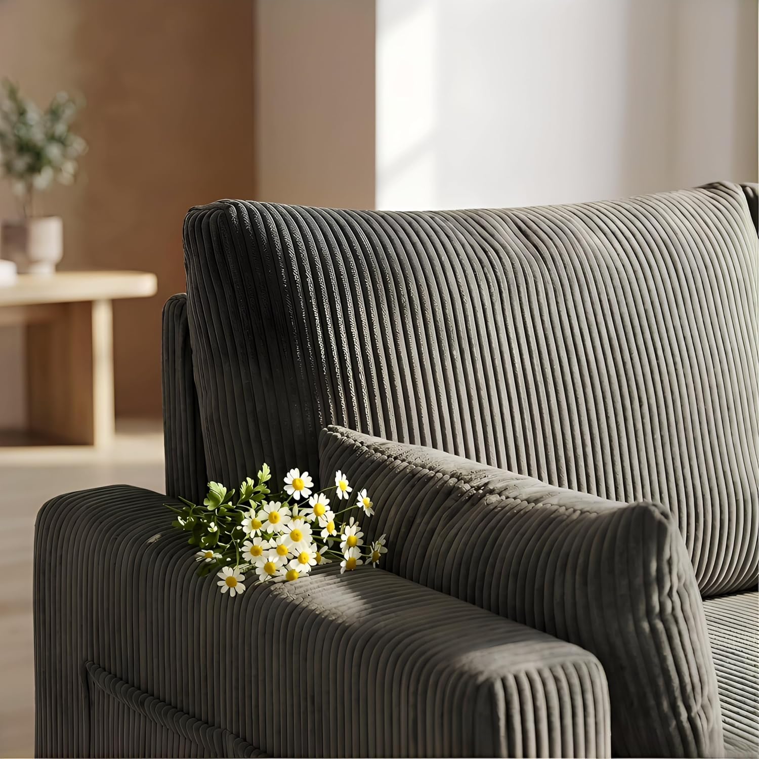 86in Reversible Sectional Sofa Couch, Sleeper Sofa Bed with Storage Chaise Pull Out Couch for Living Room (Ashgrey)