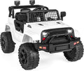Best Choice Products 12V Kids Electric Vehicle Toy Ride On Car with Parent Remote Control for Toddlers, Seat Harness, 61 lbs Weight Capacity, Locking Doors, Spring Suspension, Bluetooth - White
