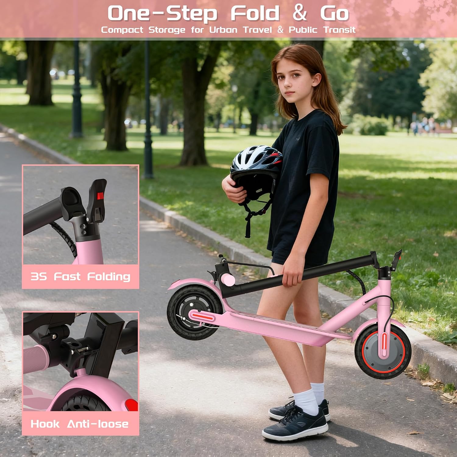 MAXSHOT Electric Scooter Adults & Big Kids, Top Speed 9/16/19MPH, 10/12/16/19Miles Range, 6.5'/8.5' Tires Folding Escooter, APP Control