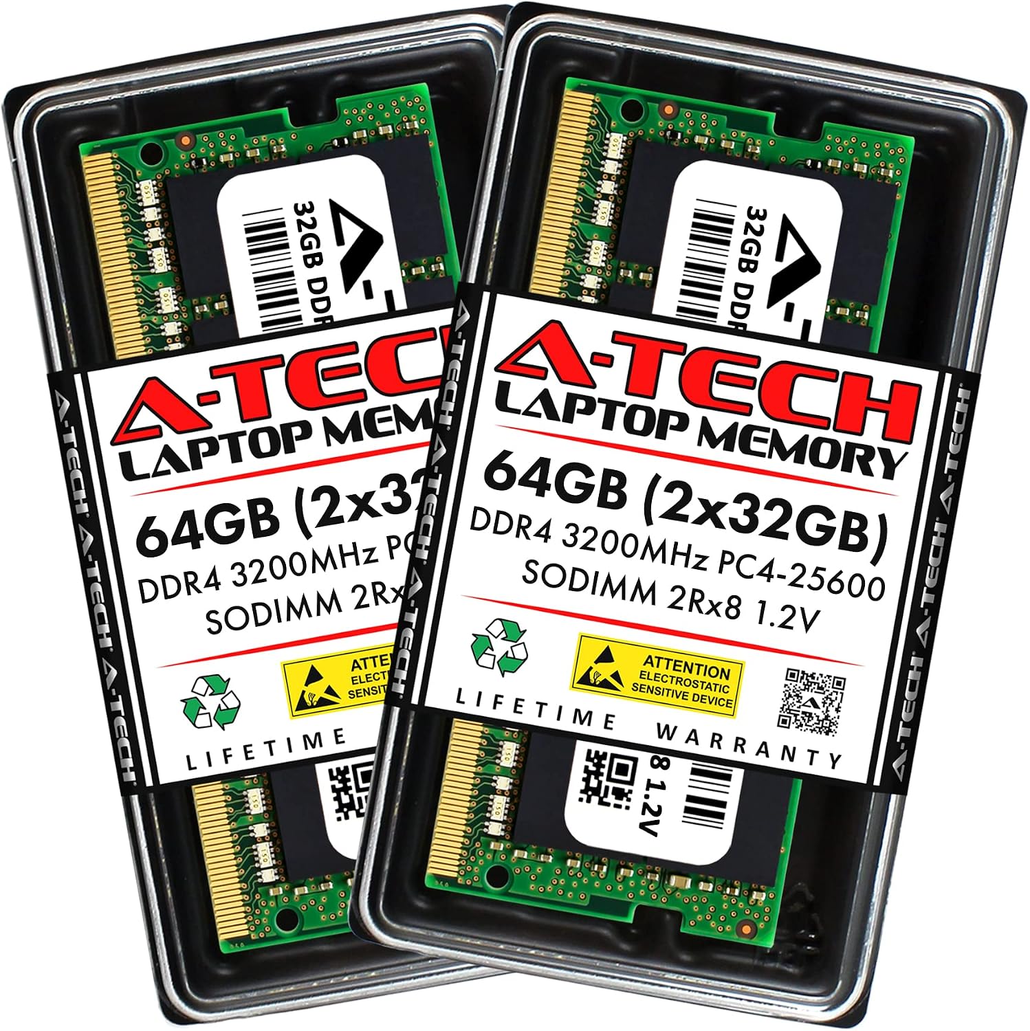 A-Tech 64GB Kit (2x32GB) RAM for Acer Nitro 5 Gaming Laptop | DDR4 3200MHz SODIMM PC4-25600 (PC4-3200AA) Memory Upgrade Modules