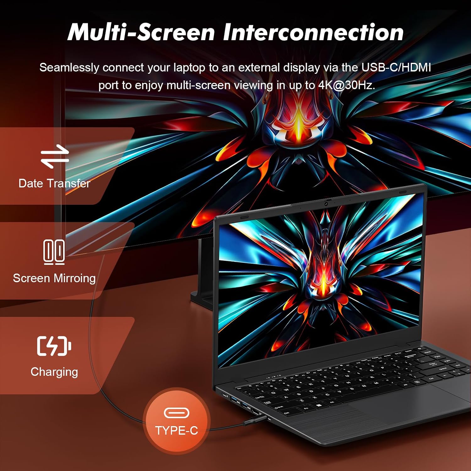 Laptop Computer, Laptop with Gold 6500Y (Beat N5095, Up to 3.4GHz), 16GB RAM 256GB SSD, 14-Inch FHD IPS Display, Bluetooth, WiFi, HDMI, Type-C PD, 38Wh Battery, Thin & Portable Laptops
