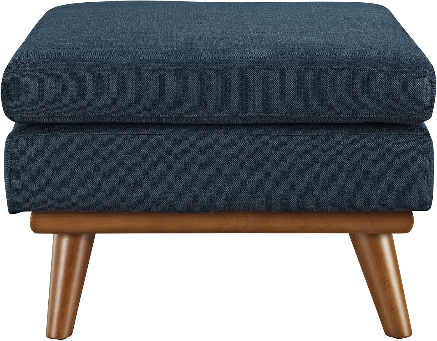 Modway Engage Mid-Century Modern Upholstered Fabric Ottoman in Azure