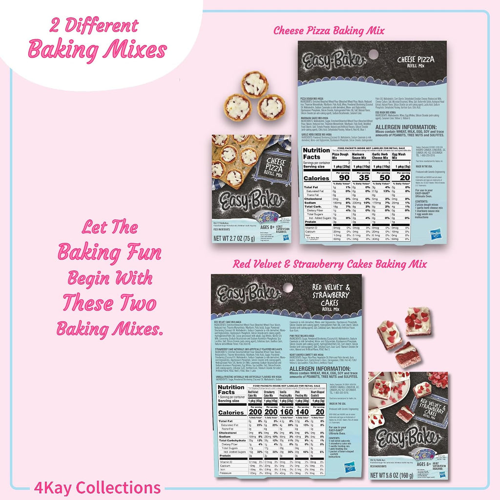 Ultimate Easy Baking Oven Bundle For Kids With 20 Items - Oven, 2 Refill Mixes, Apron, Hat, 2 Bowls, Spatula, Whisk, 9 Stickers, Baking Pan & Tool (Happy Hot Pink Baker Bundle)
