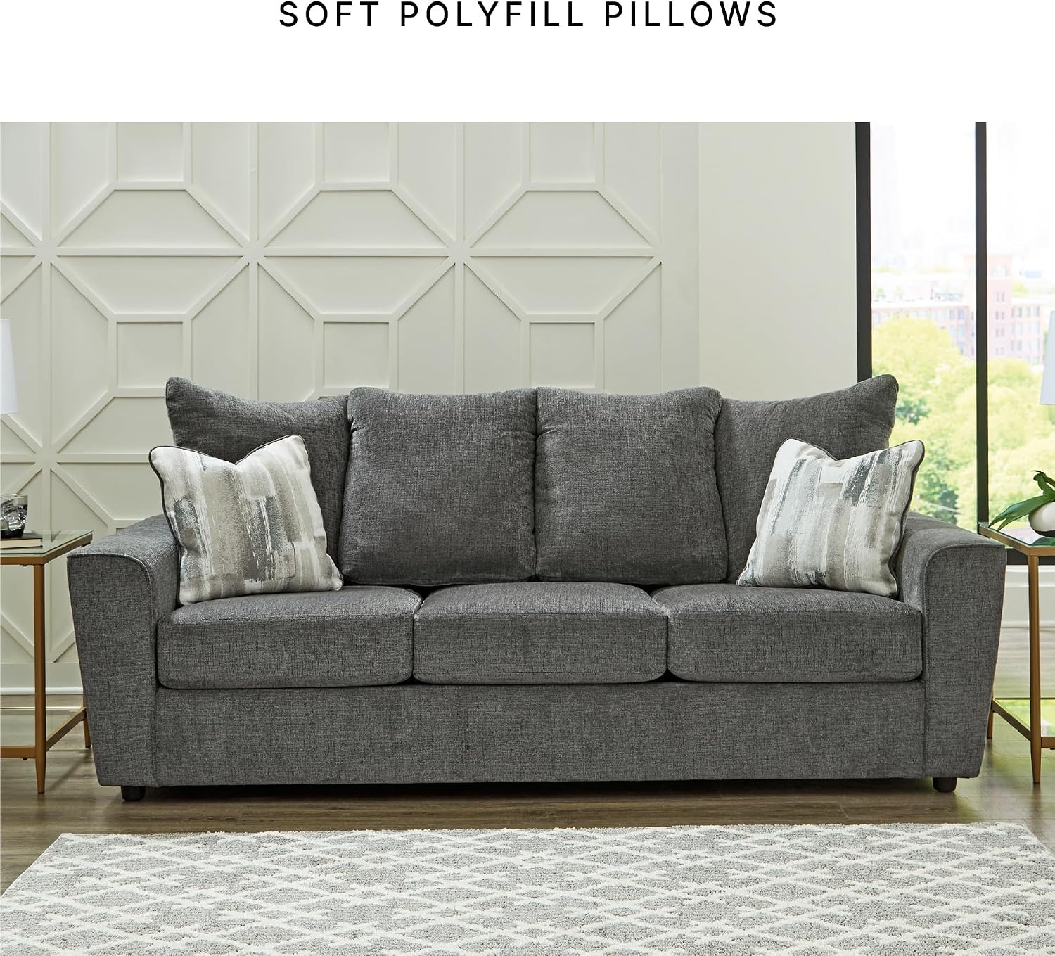 Signature Design by Ashley Stairatt Casual Sofa with Flared Arms, Gray