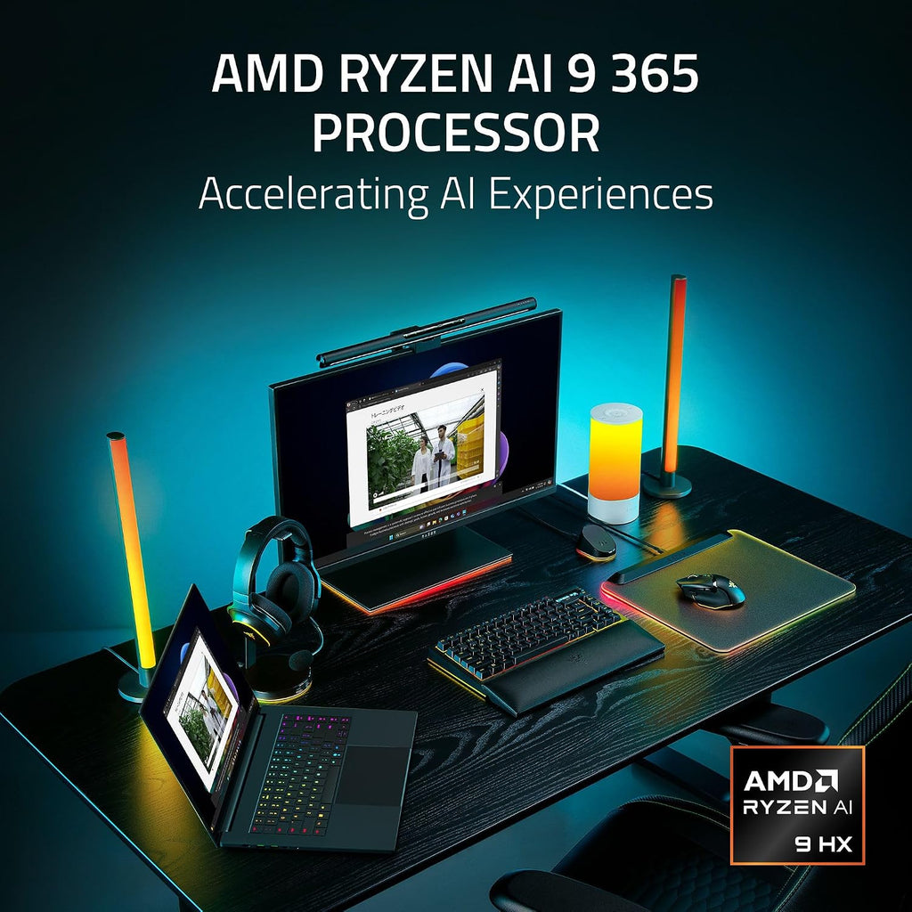 Razer Blade 16 (2025) Gaming Laptop: NVIDIA GeForce RTX 5070 Ti - AMD Ryzen AI 9 365 CPU - QHD+ 240Hz OLED Display - 32GB LPDDR5x RAM - 1TB SSD PCIe Gen4 - Windows 11 - Copilot+ PC - Chroma RGB