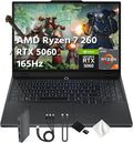 Lenovo Legion 5 15.1' WQXGA 165Hz OLED AI-Powered Gaming Laptop, AMD Ryzen 7 260, GeForce RTX 5060 GDDR7, 16GB DDR5, 512GB SSD, Backlit Keyboard, Wi-Fi, Win 11 Pro, Black, 1TB Docking Station Set