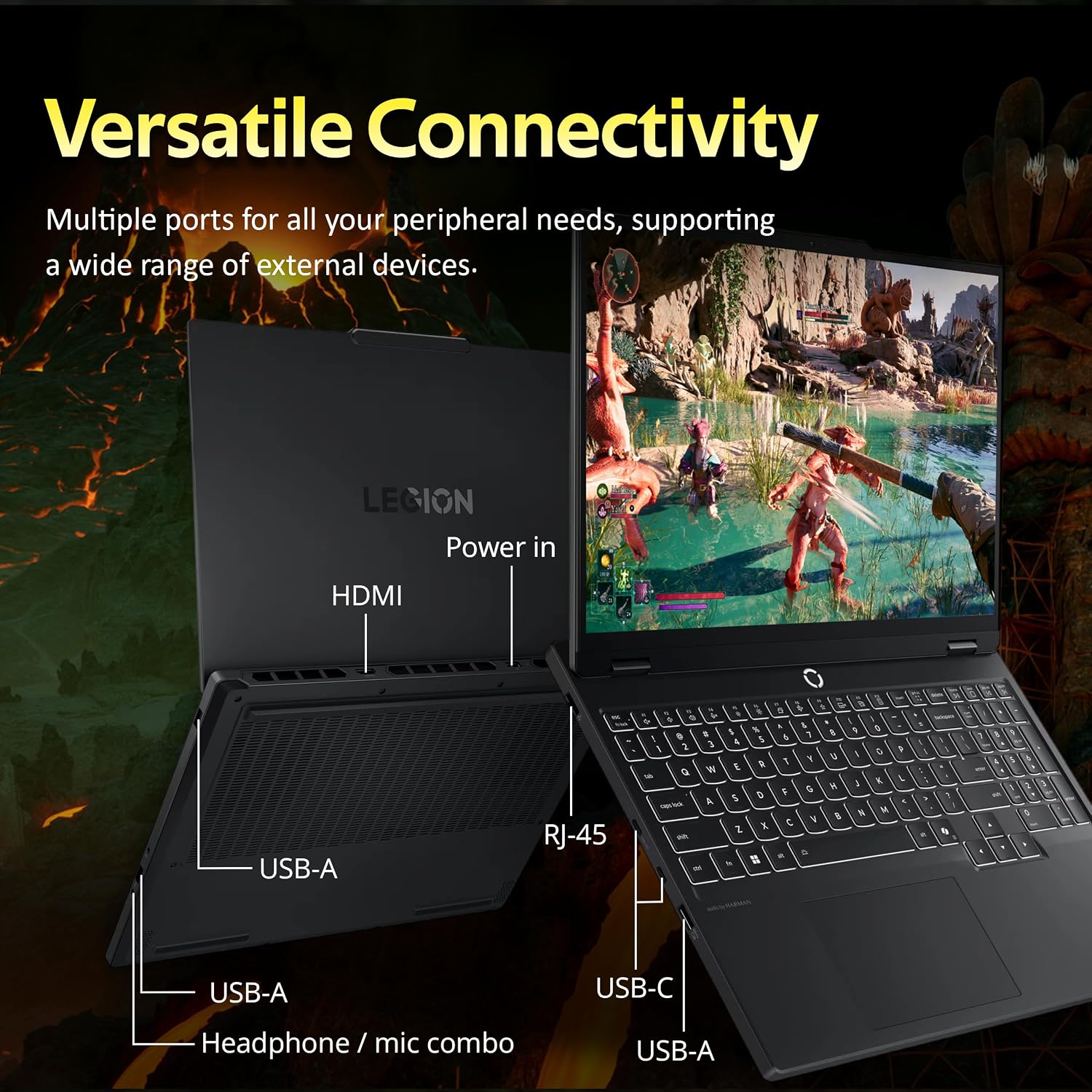 Lenovo Legion 5 15.3' WUXGA 165Hz Gaming Laptop, AMD Ryzen 7 260, GeForce RTX 5060, 16GB DDR5, 2TB Storage (1TB SSD+1TB Docking Station Set), Backlit Keyboard, HD Camera, Wi-Fi 6, Win 11, Black