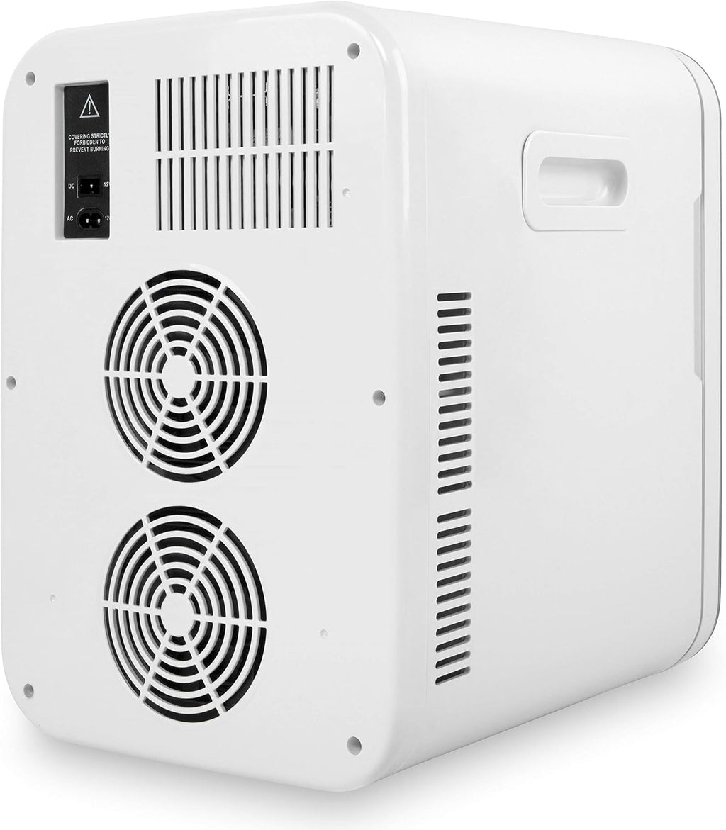 Cooluli 20L Mini Fridge For Bedroom - Car, Office Desk & College Dorm Room Glass Front Digital Temperature Control 12v Small Refrigerator for Food, Drinks, Skin Care, Beauty Breast Milk (Blue)