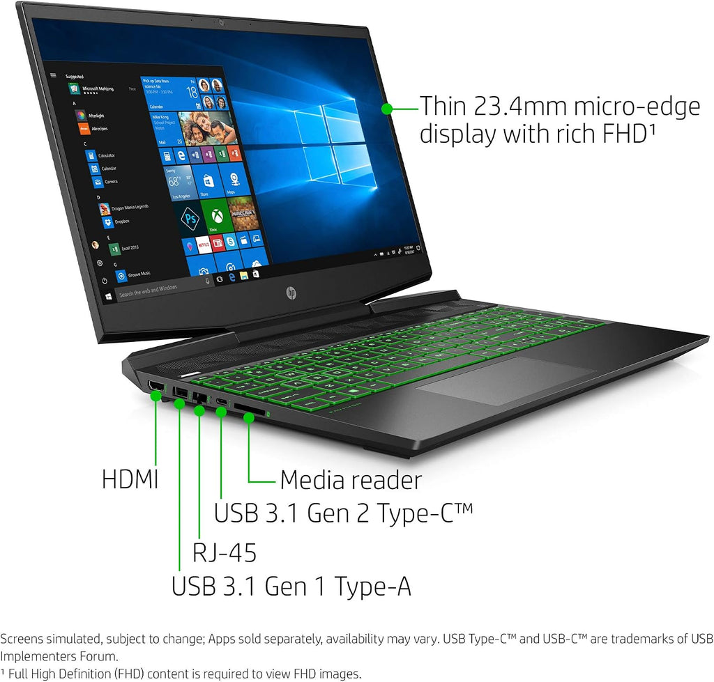 HP Pavilion Gaming 15.6-Inch Laptop, Intel Core i5-9300H, NVIDIA GeForce GTX 1650, 12GB RAM, 256GB SSD, Windows 10 (15-dk0041nr, Black)