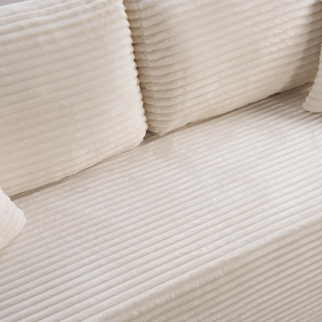 Modern 3 Seater Cloud Loveseat Sofa Couch in a Box - 86.6'' High-Density Foam Boneless Love Seat Sofa with Deep Seating and Wider Rolled Armrest for Living Room | Breathable material, Anti-slip
