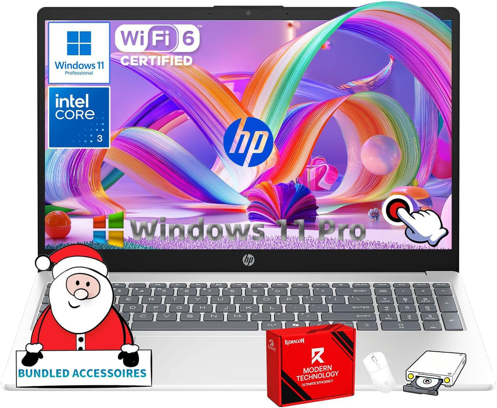 HP Flagship 15.6' Touchscreen Business & Students Laptop • 32 GB RAM • 1TB SSD • Intel • i3-1315U Processor (Up to 4.5GHz) • Copilot-AI Chat • Windows11 Pro & Accessoires
