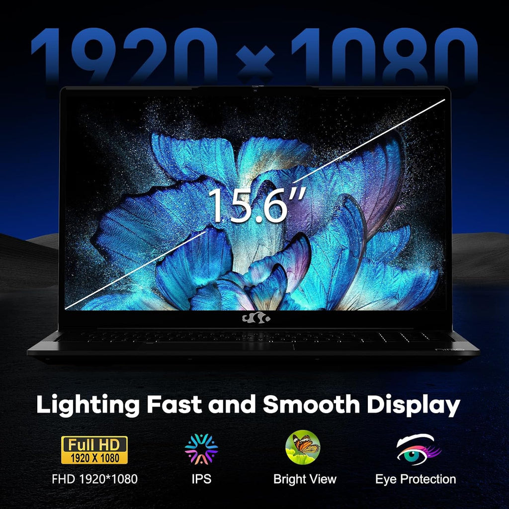 NIMO 15.6' Gaming Laptop, AMD Ryzen 5 6600H (Beat i7-1165G7, 6 Cores Up to 4.5GHz), 16GB DDR5 256GB SSD Business Laptop for Student, FHD Display, Backlit Keyboard, Fingerprint, 2Y Warranty
