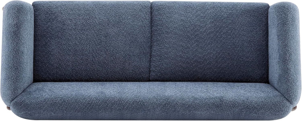 Christopher Knight Home Almab 82 Inches Sofa Couch, Cozy Boucle Upholstered 3-Seater Sofa, Wood Frame Couch, Comfy Couches for Living Room and Office, Modern Sofa, Lounge Seating, Navy Blue