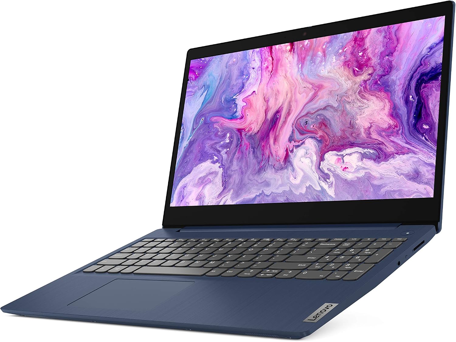 Lenovo IdeaPad 3 15' Laptop, AMD Ryzen 5 3500U Quad-Core Processor, 8GB Memory, 256GB Solid State Drive, Windows 10, Abyss Blue, 81W1009DUS (Google Classroom Compatible)