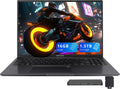 ASUS Vivobook 16' WUXGA Laptop, Intel Core i7-1355U, 16GB RAM, 1.5TB Storage(512GB SSD+1TB Docking Station Set), Iris Xe Graphics, Backlit Keyboard, Number Pad, Fingerprint, Webcam, Win 11, Black