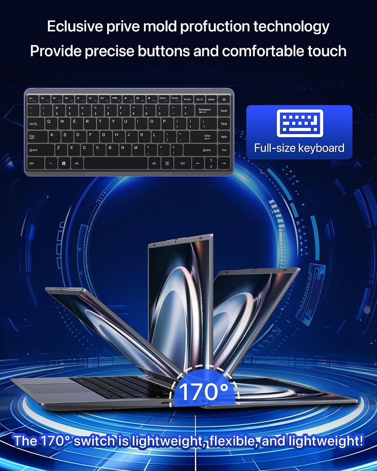 2026 Laptop, Pentium Gold 6500Y Processor(Up to 3.4GHz),32GB RAM 512GB SSD,14 Inch FHD IPS Display, 5000mAh Battery,Type-C,Portable Laptops Computer for Business Office Home