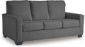 Signature Design by Ashley Rannis Casual 2-in-1 Sofa Sleeper with Folding Gel Memory Foam Mattress, Full, Gray