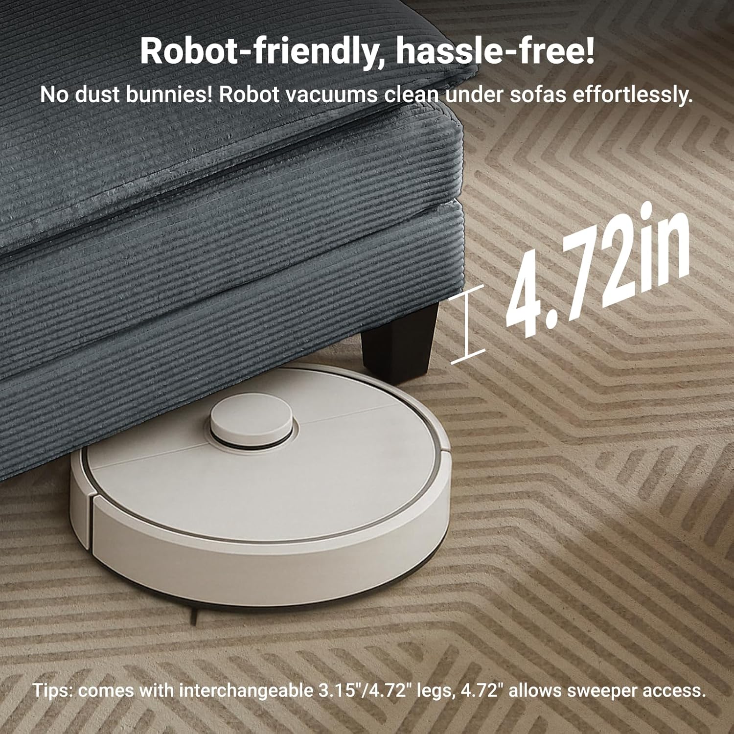 Amsleekey Modular Sectional Sofa, 76.5' L-Shaped Corduroy Comfy Sectional Couches for Living Room, 2-Seater Cloud Couches with 1 Movable Ottoman, Flexible Combination Modern Deep Seat Sofa (Grey)