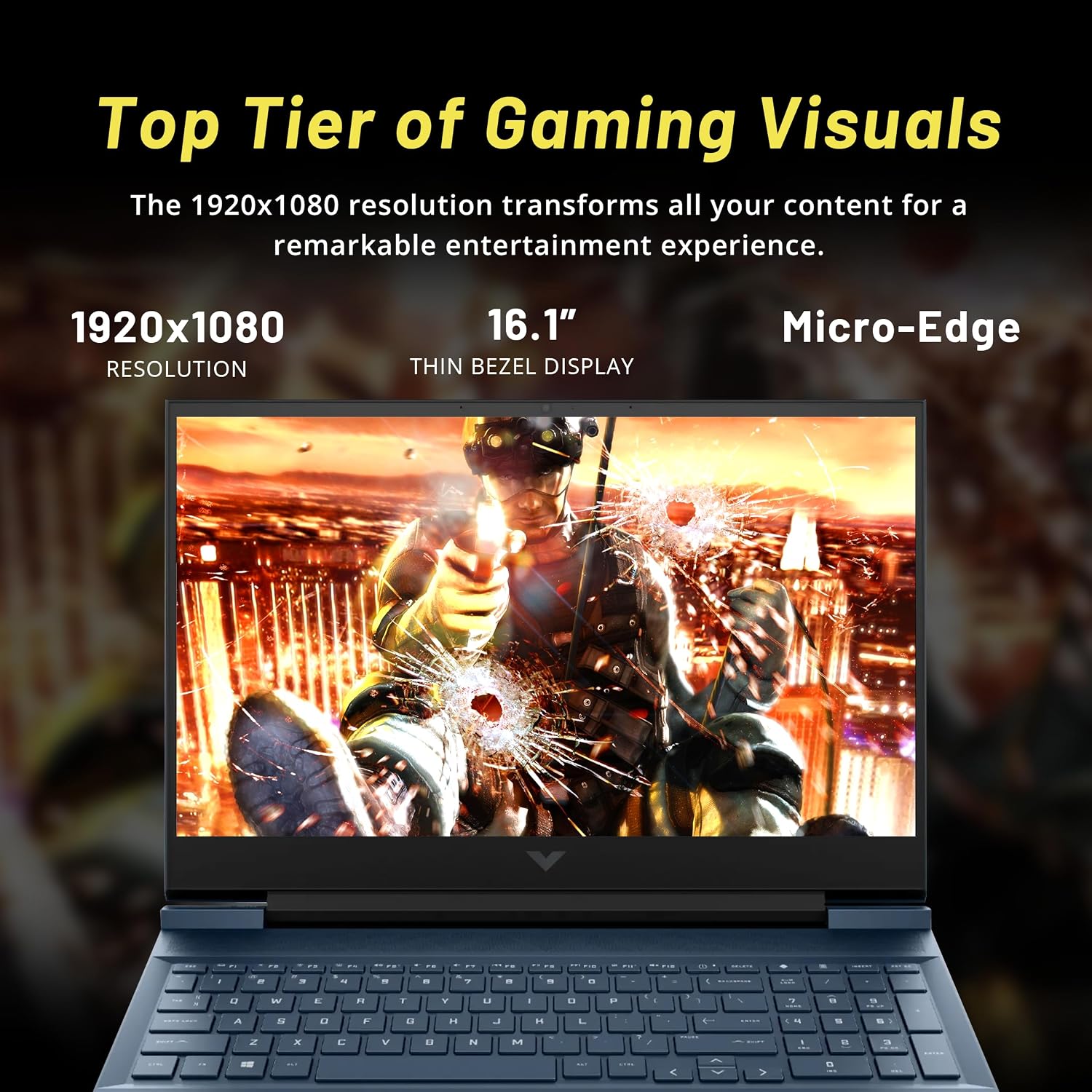 HP Victus 16.1' FHD IPS Gaming Laptop, Intel i5-11400H, 16GB RAM, 512GB SSD, GeForce RTX 3050, Backlit Keyboard, HD Camera, B&O Audio, Fast Charge, Wi-Fi 6, Windows 11, Blue (Renewed)