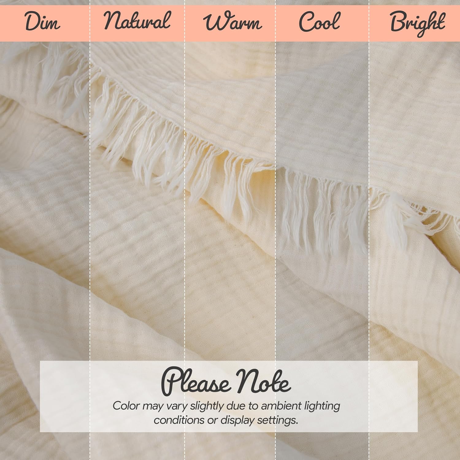 Washable Sofa Cover %100 Pure Cotton, Gauze Couch Covers for Sectional, 3 Seater, L Shape, U Shape Sofa, Large 4 Layered Natural Muslin Fabric, Cloud Like Couch Cover (Cream, 95x118' / 240x300 cm)