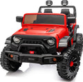 Outfunny 2 Seater Ride on Car Toy, 12V Electric Car for Kids 4-8 with Remote Control, Capacity 150 lb, LED Light - Red