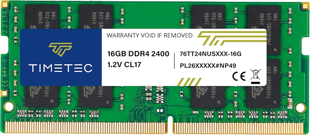 Timetec 16GB DDR4 2400MHz (PC4-2400T) PC4-19200 SODIMM Laptop RAM – 260-Pin 1.2V CL17 Non-ECC Unbuffered Memory Module for Laptop, Notebook, Mini PC, All-in-One