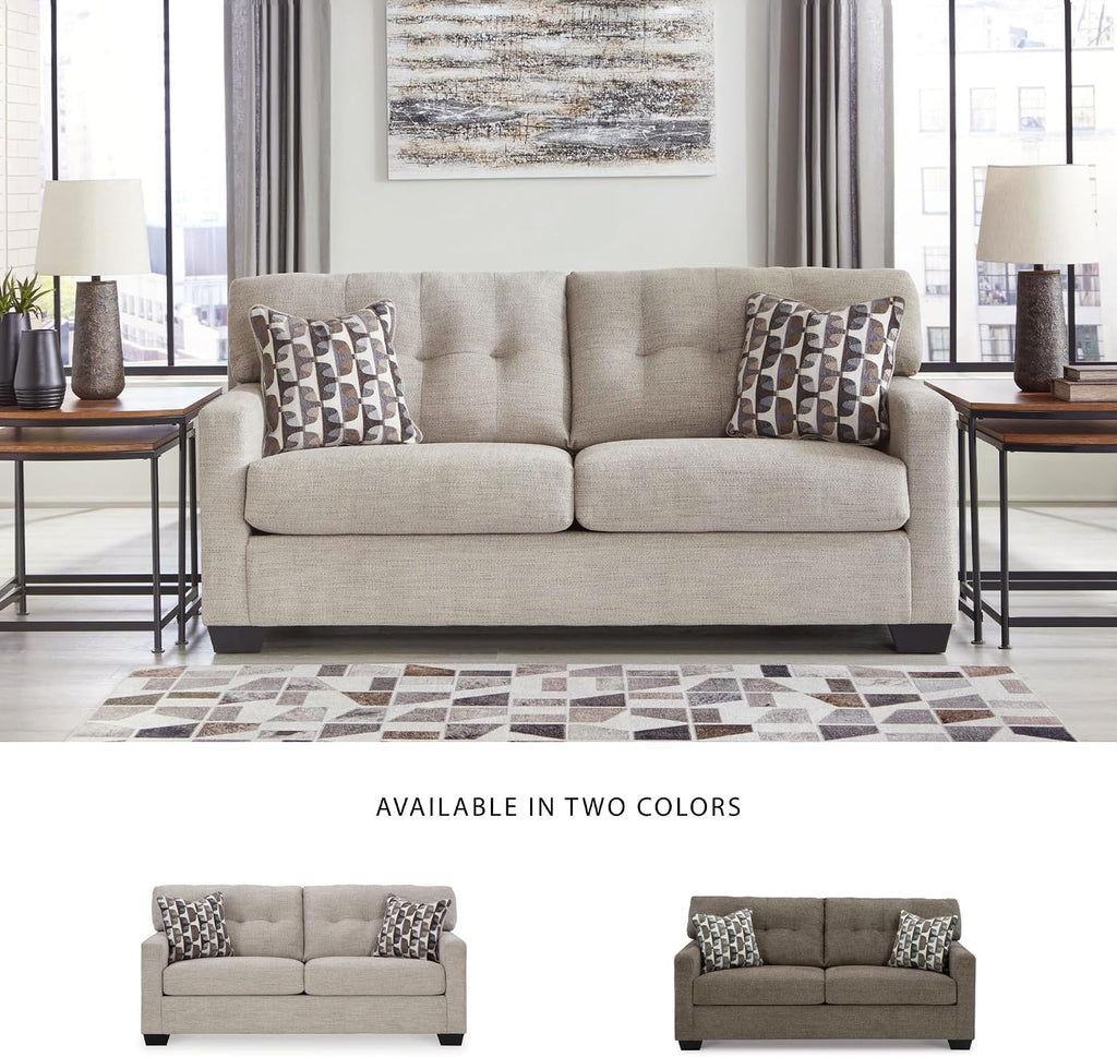 Signature Design by Ashley Mahoney Contemporary Tufted Sofa, Beige