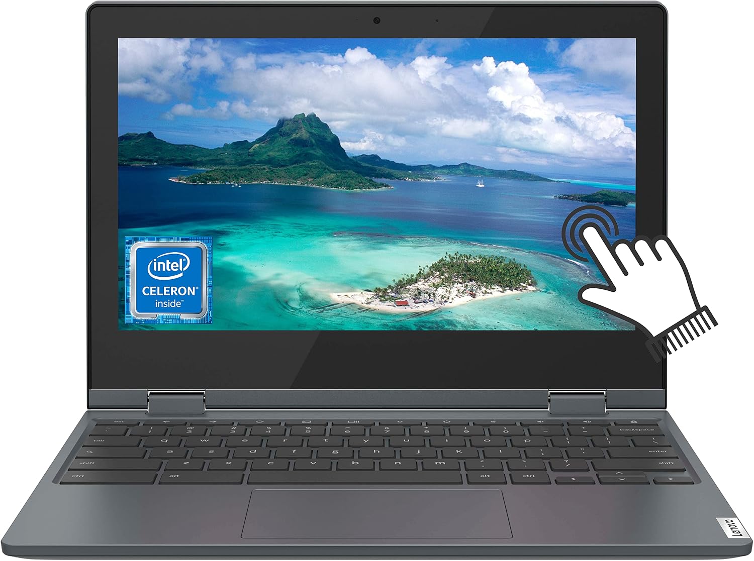 Lenovo Flex 3 11.6' 2 in1 HD Touchscreen Chromebook, Intel Celeron N4020(Up to 2.8GHz), 4GB DDR4 RAM, 64GB eMMC Storage, Webcam, WiFi 5, USB-A&C, Long Battery Life, Chrome OS, w/CUE Accessories