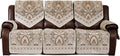 Waterproof Recliner Sofa Covers Non-Slip Recliner Couch Covers for 2 seat, Split Washable Jacquard Reclining Couch Covers Furniture Protecto (FLKF-Beige, 3 Seater)