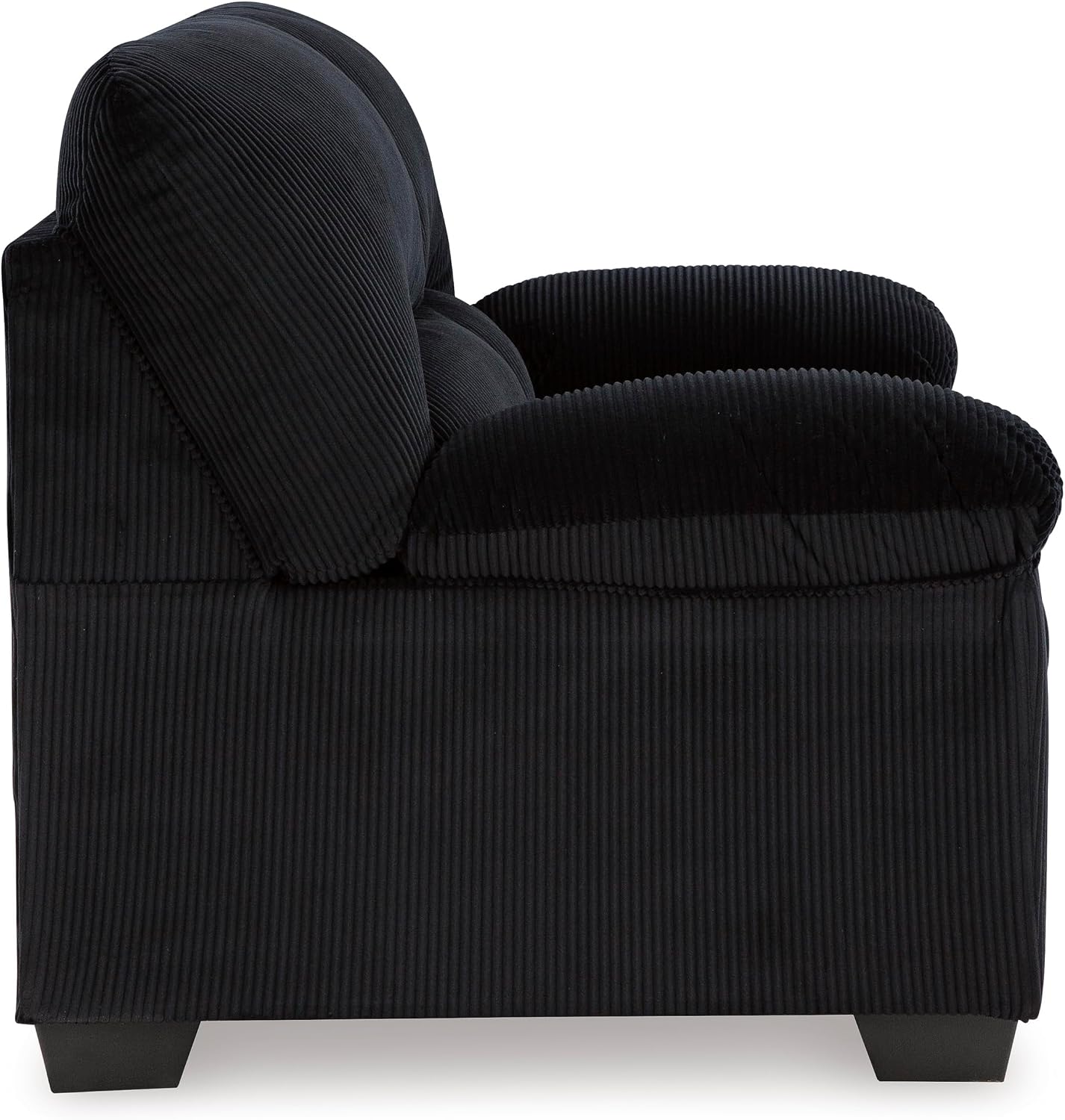 Signature Design by Ashley SimpleJoy Modern Loveseat for Living Room, Black