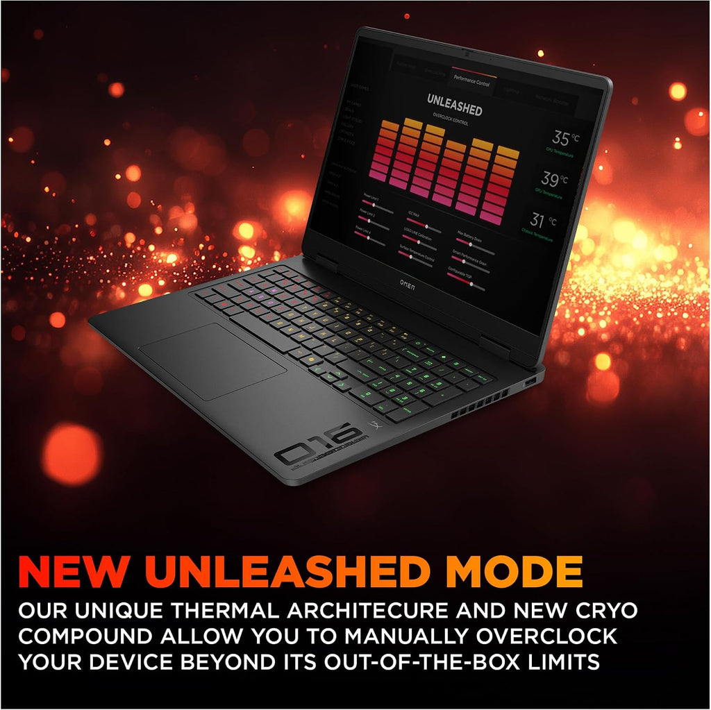 HP OMEN Slim 16 Gaming Laptop, Intel Ultra 9-285H, 64 GB DDR5 RAM, 4 TB PCIe SSD, 16' WQXGA (2560 x 1600) 240Hz Display, Nvidia G-Force RTX 5070, Backlit 4-Zone RGB Keyboard, W11 Pro, Shadow Black
