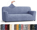 PAULATO BY GA.I.CO. Stretch Sofa Slipcover 1-Piece Elastic Couch Covers for 3-Seater & 4-Seater Sofa Loveseat Armchair Non-Slip Cover Machine Washable Protector – Blue (64'-85' Wide)