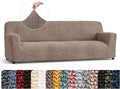 PAULATO BY GA.I.CO. Stretch Sofa Slipcover 1-Piece Elastic Couch Covers for 3-Seater & 4-Seater Sofa Loveseat Armchair Non-Slip Cover Machine Washable Protector – Marsala (86'-120' Wide)