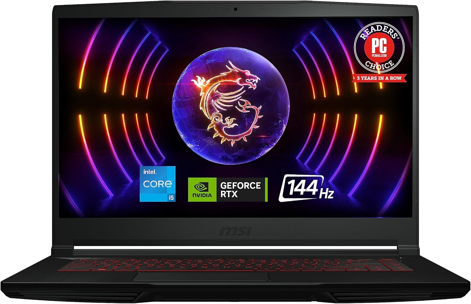 msi Thin GF63 Gaming Laptop: Intel Core i5-12450H GeForce RTX 2050, 15.6' FHD, 144Hz, 8GB DDR4, 512GB NVMe SSD, Type-C USB 3.2 Gen 1, Cooler Boost 5, Win 11 Home: Black 12UCX-484US