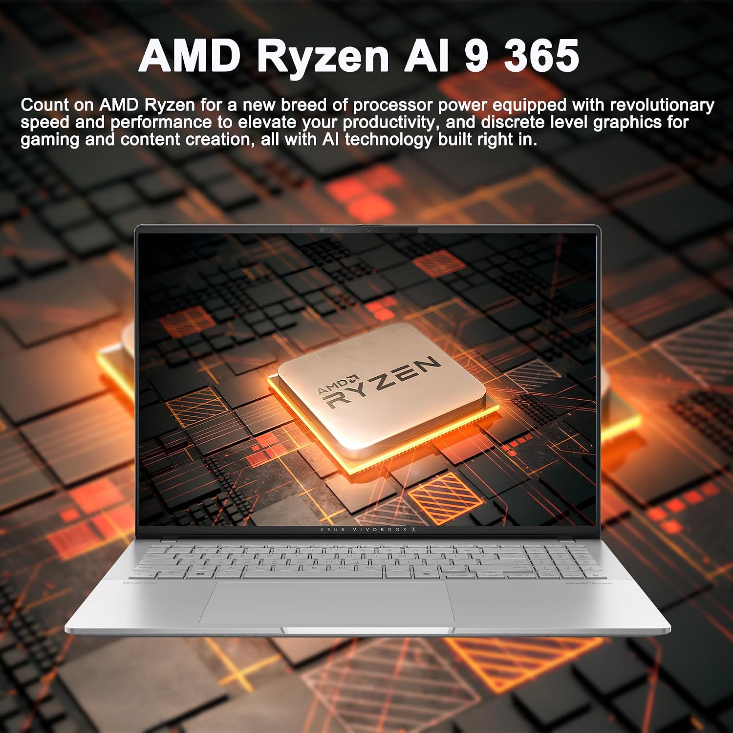 ASUS Vivobook S16 AI Laptop 16' 3.2k OLED 120Hz (600nits 100% DCI-P3) AMD 10-core Ryzen AI 9 365 (Up to 50 Tops) 32GB RAM 4TB SSD for Creator Designer Business Professional Win11 ICP Hub