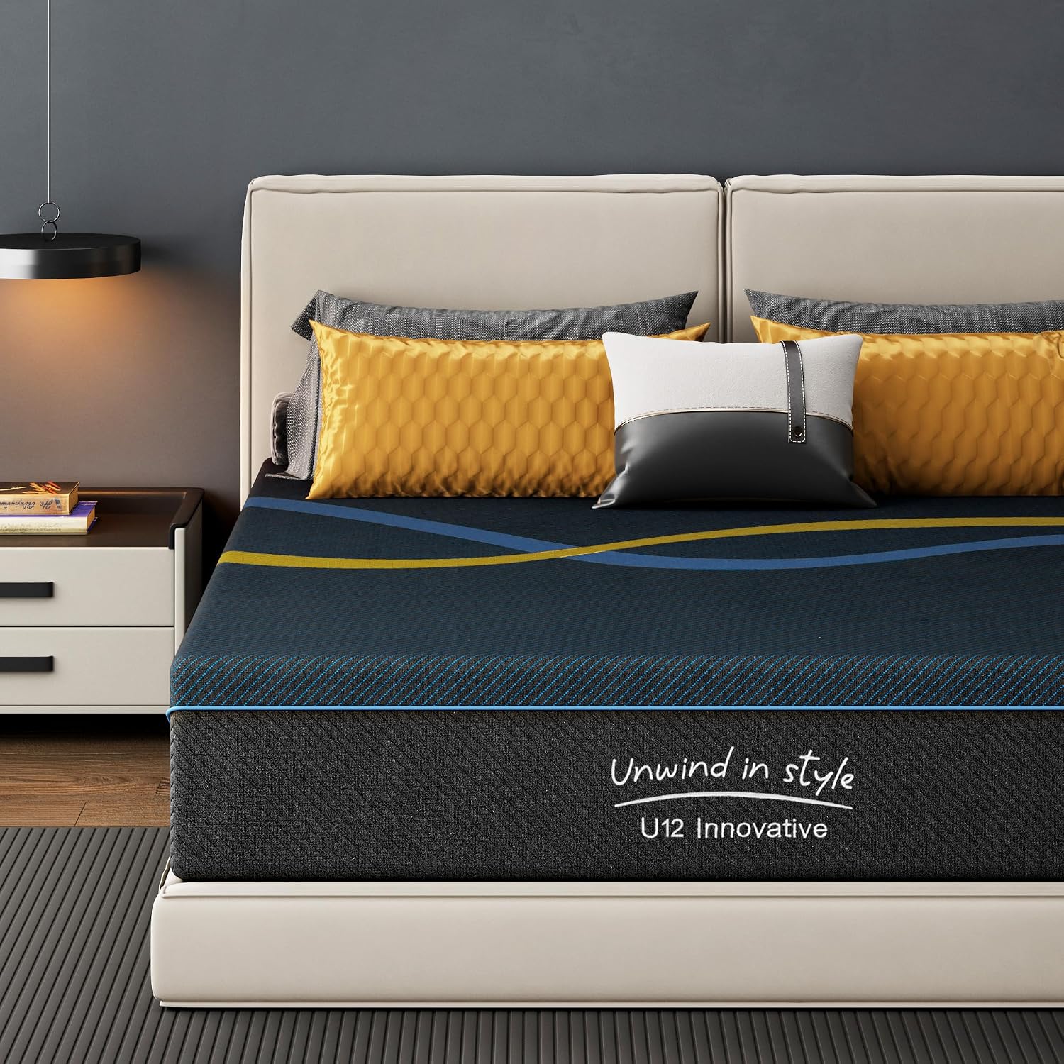 10 Inch Mattress King Size, Gel Memory Foam Mattress for Cooling, Medium Firm Pressure Relief, CertiPUR-US Certified, with Removable Cover