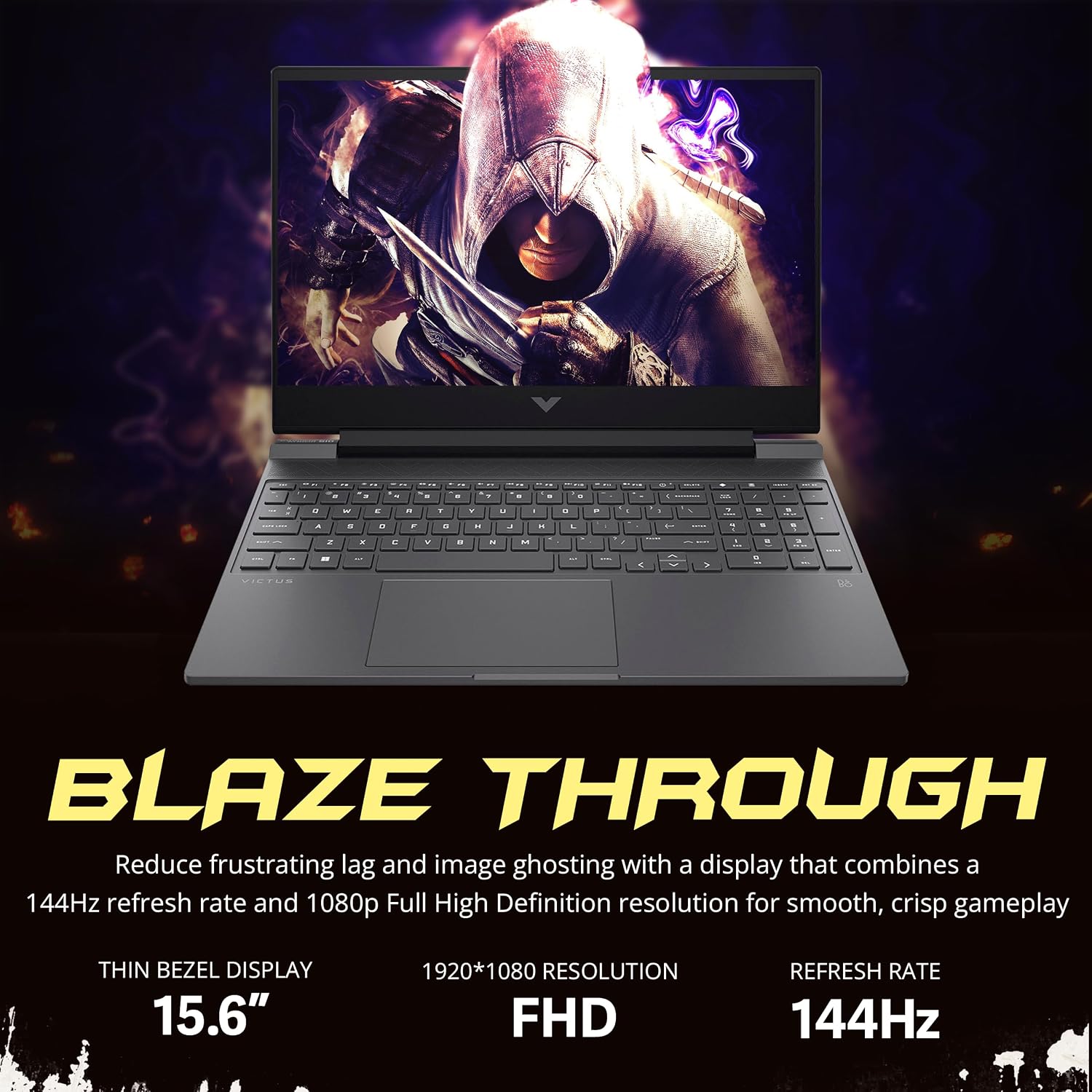 HP Victus 15.6' 144Hz FHD Gaming Laptop, Intel i5-13420H, 64GB RAM, 4TB PCIe SSD, GeForce RTX 4050, WiFi 6, Backlit Keyboard, Windows 11 Pro, Mica Silver, 1TB Docking Station Set