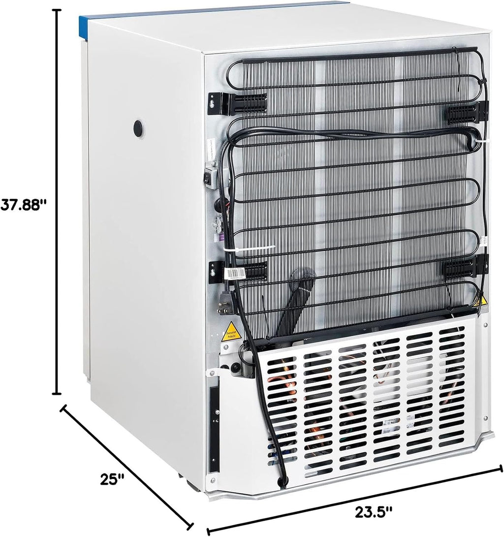 Global Industrial Undercounter Laboratory Refrigerator, Glass Door with Key Lock, 4.2 Cu.Ft. Capacity, 2°C to 8°C Temperature Range, 115V, Medical and Lab Use