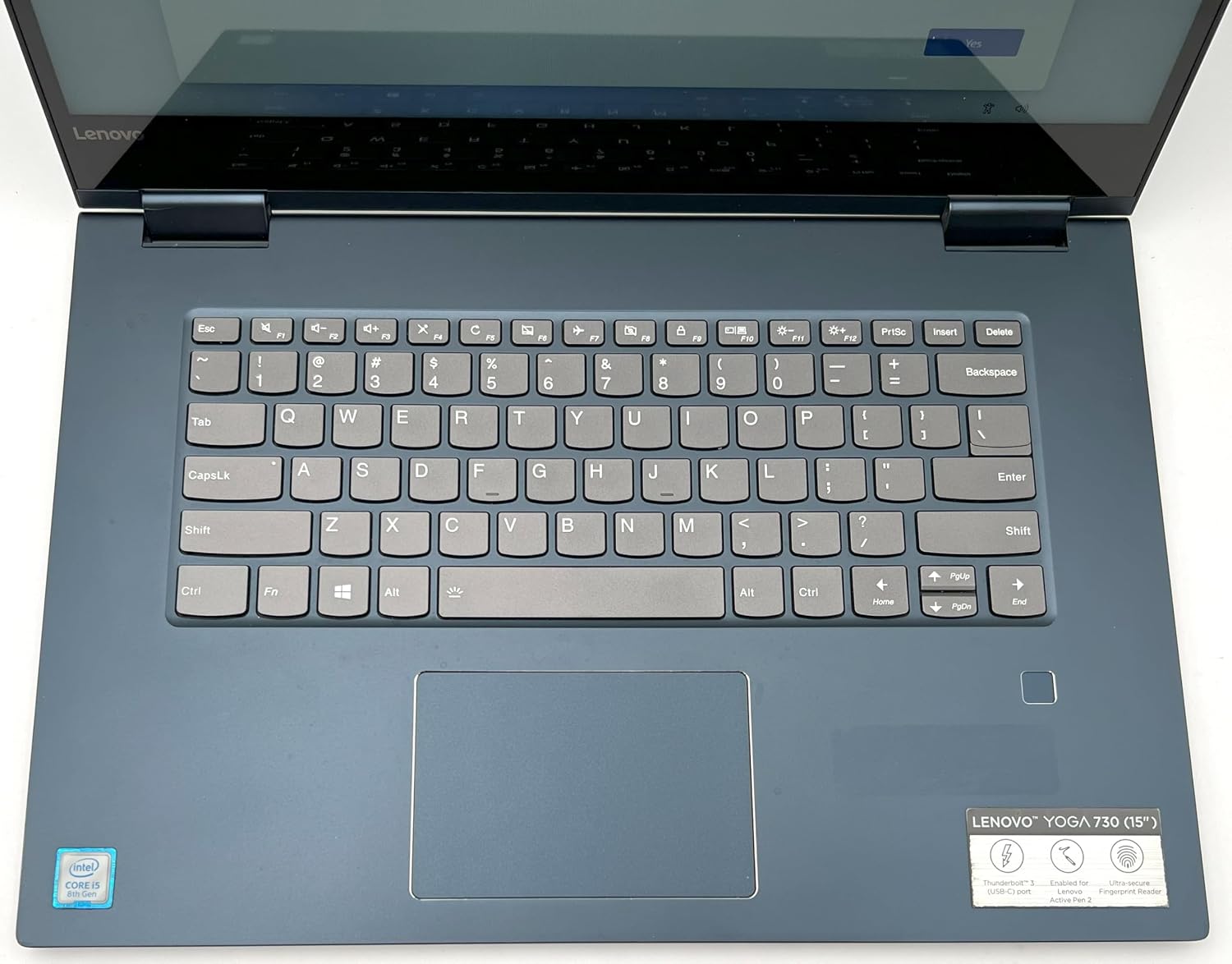 Lenovo - Yoga 730 2-in-1 15.6' Touch-Screen Laptop - Intel Core i5-12GB Memory - 256GB Solid State Drive - Abyss Blue