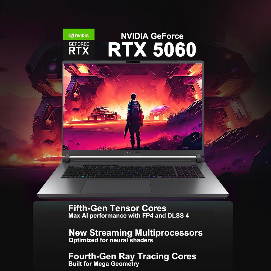 ASUS ROG Strix G18 G815 Gaming AI PC Laptop 18' 2.5k (2560x1600) 240Hz (100% DCI-P3, 3ms) Intel 24-core Ultra 9 275HX 64GB RAM 2TB SSD GeForce RTX 5060 RGB Backlit Wi-Fi7 Win11Pro ICP Hub/