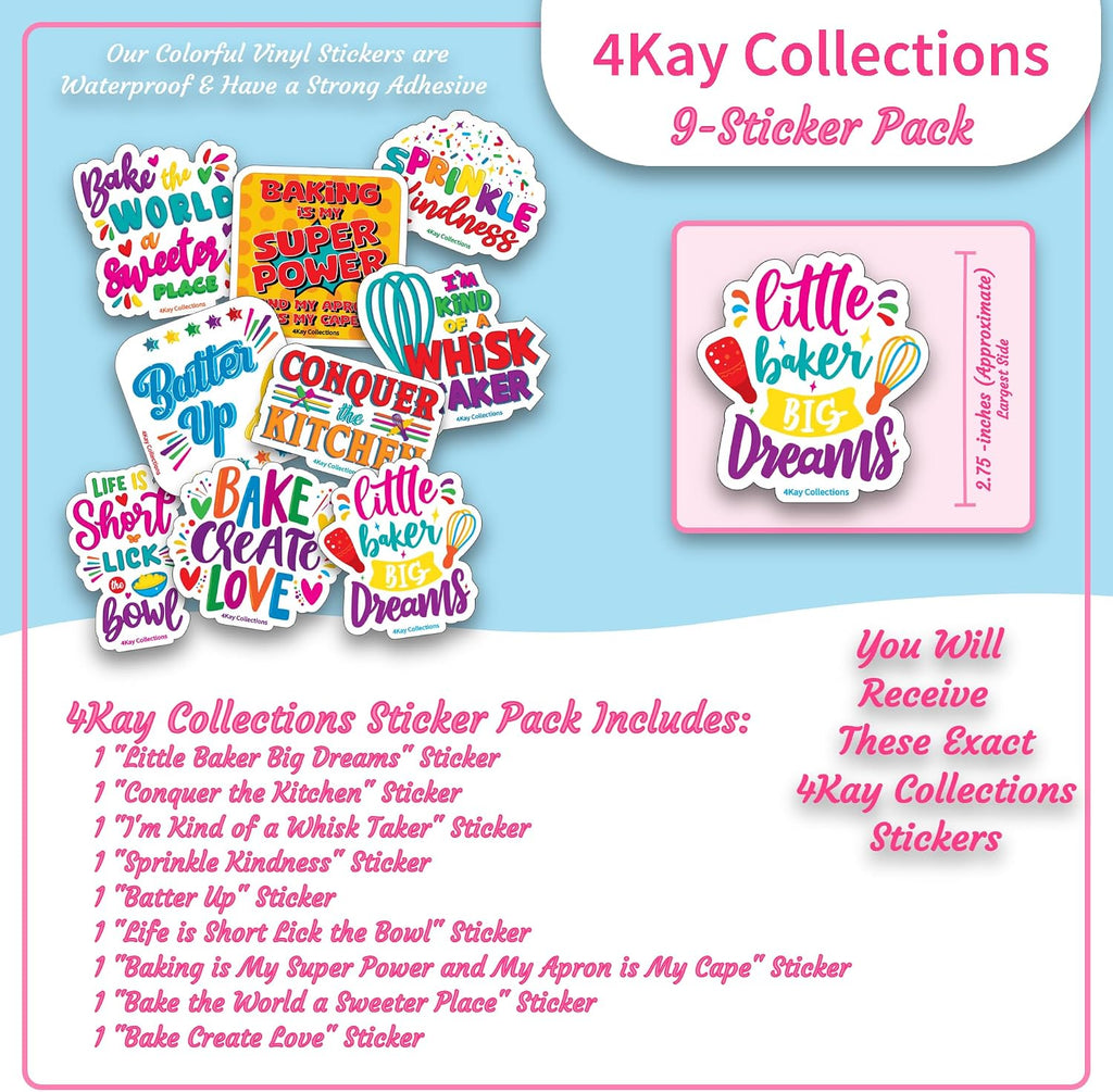 Ultimate Easy Baking Oven Bundle For Kids With 20 Items - Oven, 2 Refill Mixes, Apron, Hat, 2 Bowls, Spatula, Whisk, 9 Stickers, Baking Pan & Tool (Happy Hot Pink Baker Bundle)