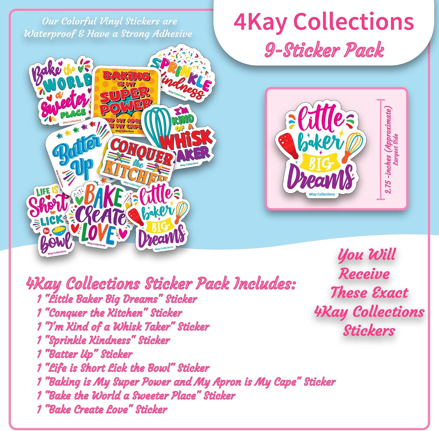 Ultimate Easy Baking Oven Bundle For Kids With 20 Items - Oven, 2 Refill Mixes, Apron, Hat, 2 Bowls, Spatula, Whisk, 9 Stickers, Baking Pan & Tool (Happy Hot Pink Baker Bundle)