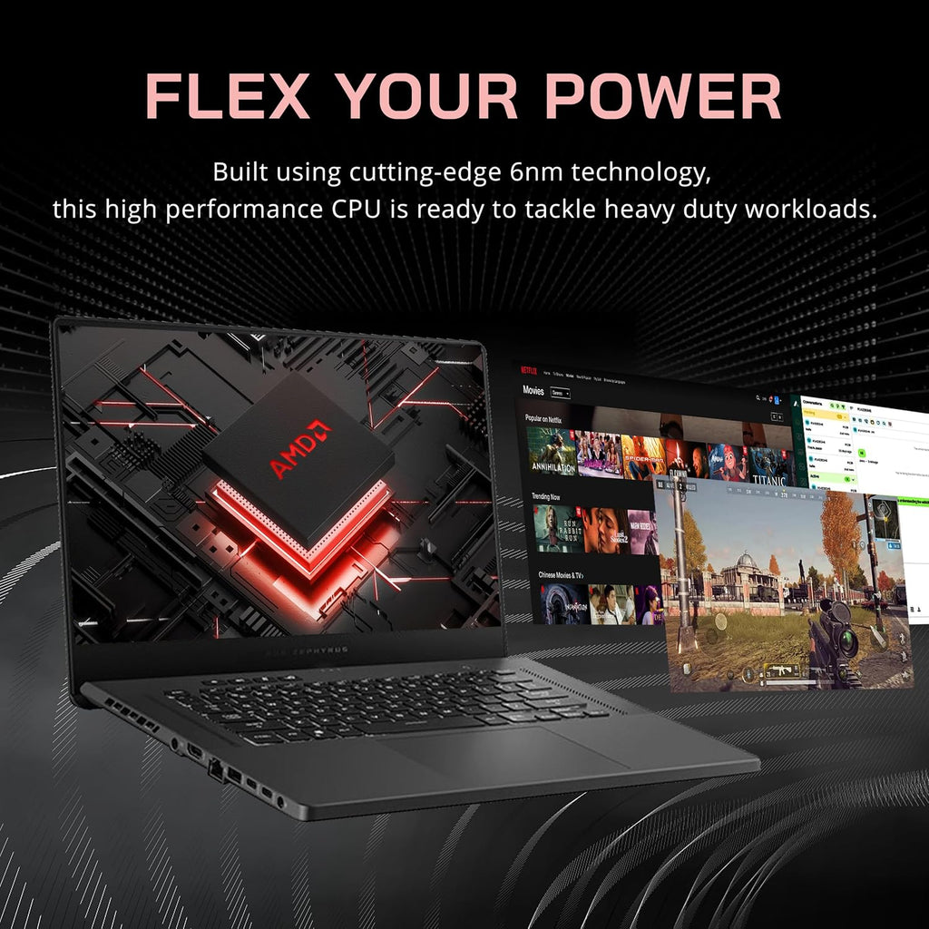 ASUS ROG Zephyrus G15 15.6' 240Hz QHD Gaming Laptop, AMD Ryzen 9 6900HS, GeForce RTX 3080 8GB GDDR6, 40GB DDR5, 1TB PCIe SSD, Backlit Keyboard, HD Camera, Win 11 Pro, Gray, 128GB Docking Station Set