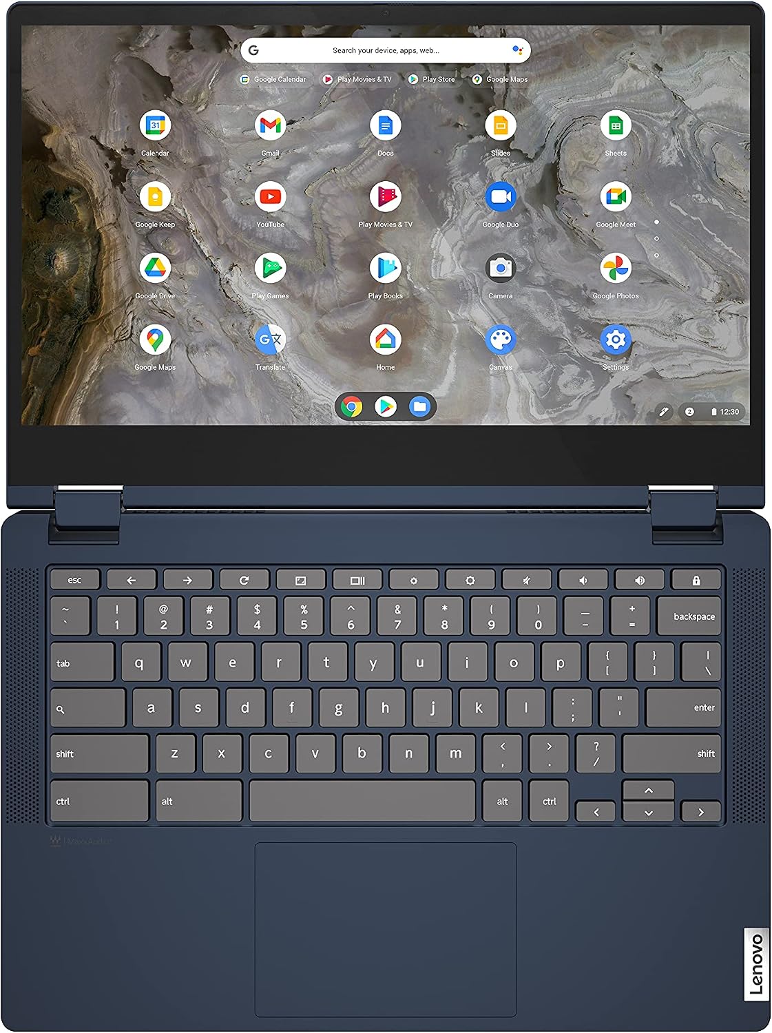 Lenovo Flex 5i 13 Chromebook 2-in-1 Laptop, Intel Core i3-1115G4, 8GB RAM, 64GB Storage, Intel UHD Graphics, 13.3' FHD Touchscreen Display, Chrome OS, Abyss Blue