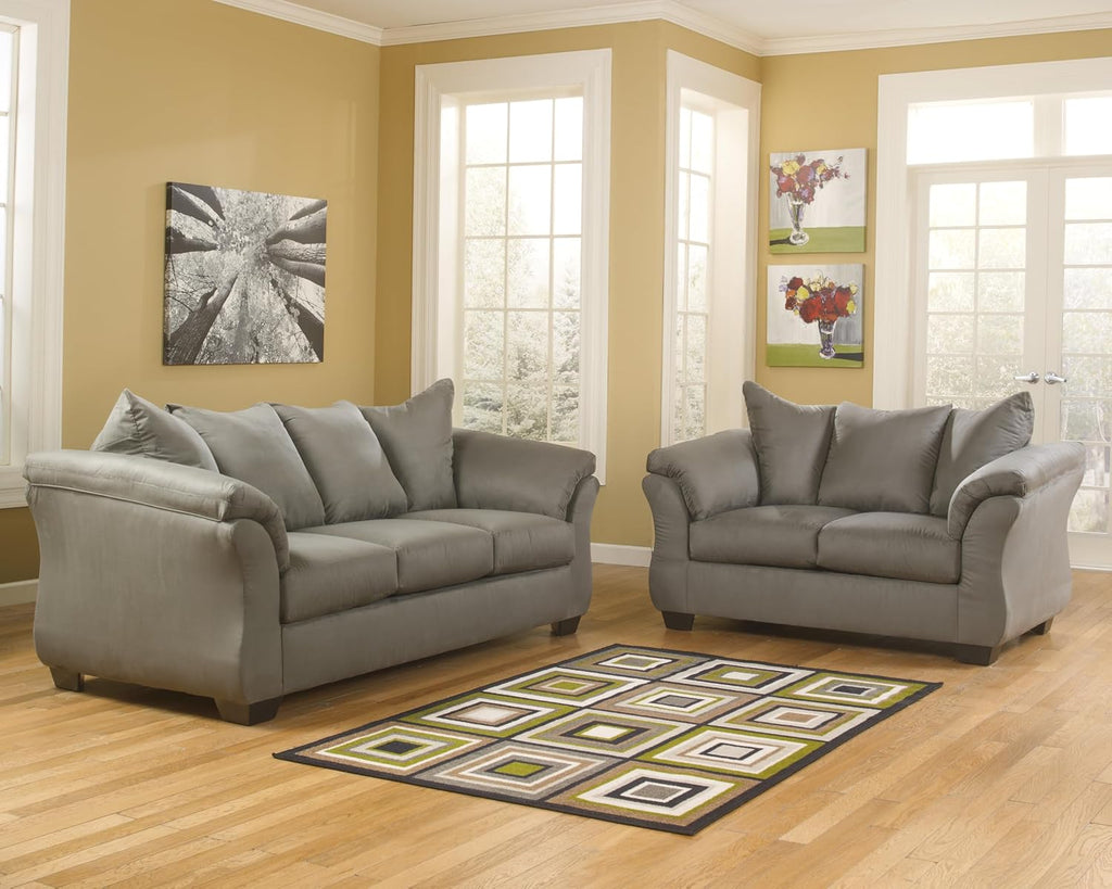 Signature Design by Ashley Darcy Casual Plush Loveseat, Grayish Brown