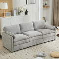 Harper & Bright Designs Chenille Fabric Upholstered Sofa, Oversized Comfy Cloud 3-Seater Sofa Couch, Double Plush Cushion for Living Room