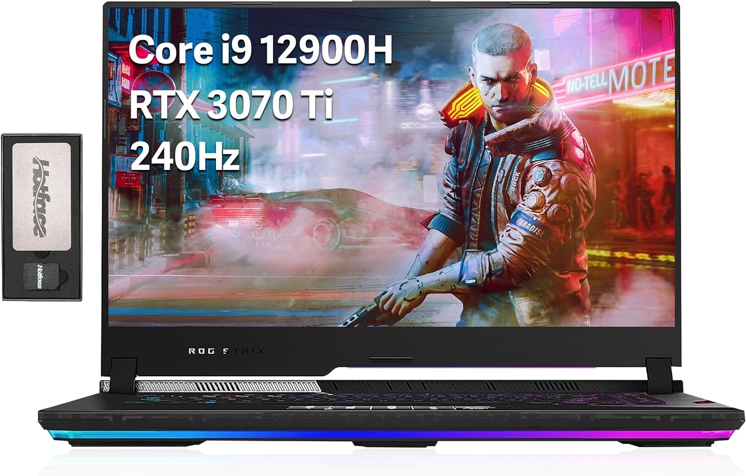 ASUS ROG Strix Scar 15.6' 240Hz QHD Gaming Laptop, Intel i9 12900H, 64GB DDR5 RAM, 4TB SSD, RGB Keyboard, NVIDIA GeForce RTX 3070 Ti, WiFi 6, Win 11 Pro, Black, 128GB Docking Station Set