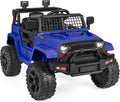Best Choice Products 12V Kids Electric Vehicle Toy Ride On Car with Parent Remote Control for Toddlers, Seat Harness, 61 lbs Weight Capacity, Locking Doors, Spring Suspension, Bluetooth - Blue