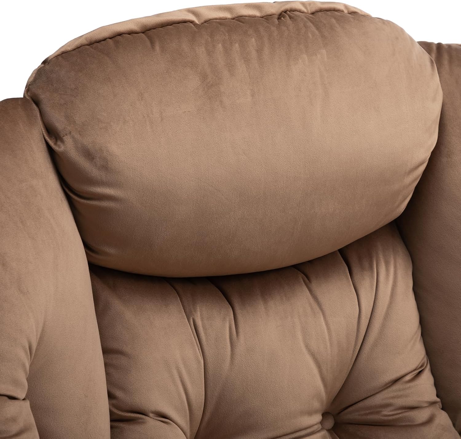 HollyHOME Lazy Chair with Armrest and Side Pocket, Comfy Accent Lounge Chair,Leisure Sofa Armchair for Living Room, Bedroom, Dorm, or Small Spaces, Oversized Reading Sofa Chair,Velvet Taupe Brown