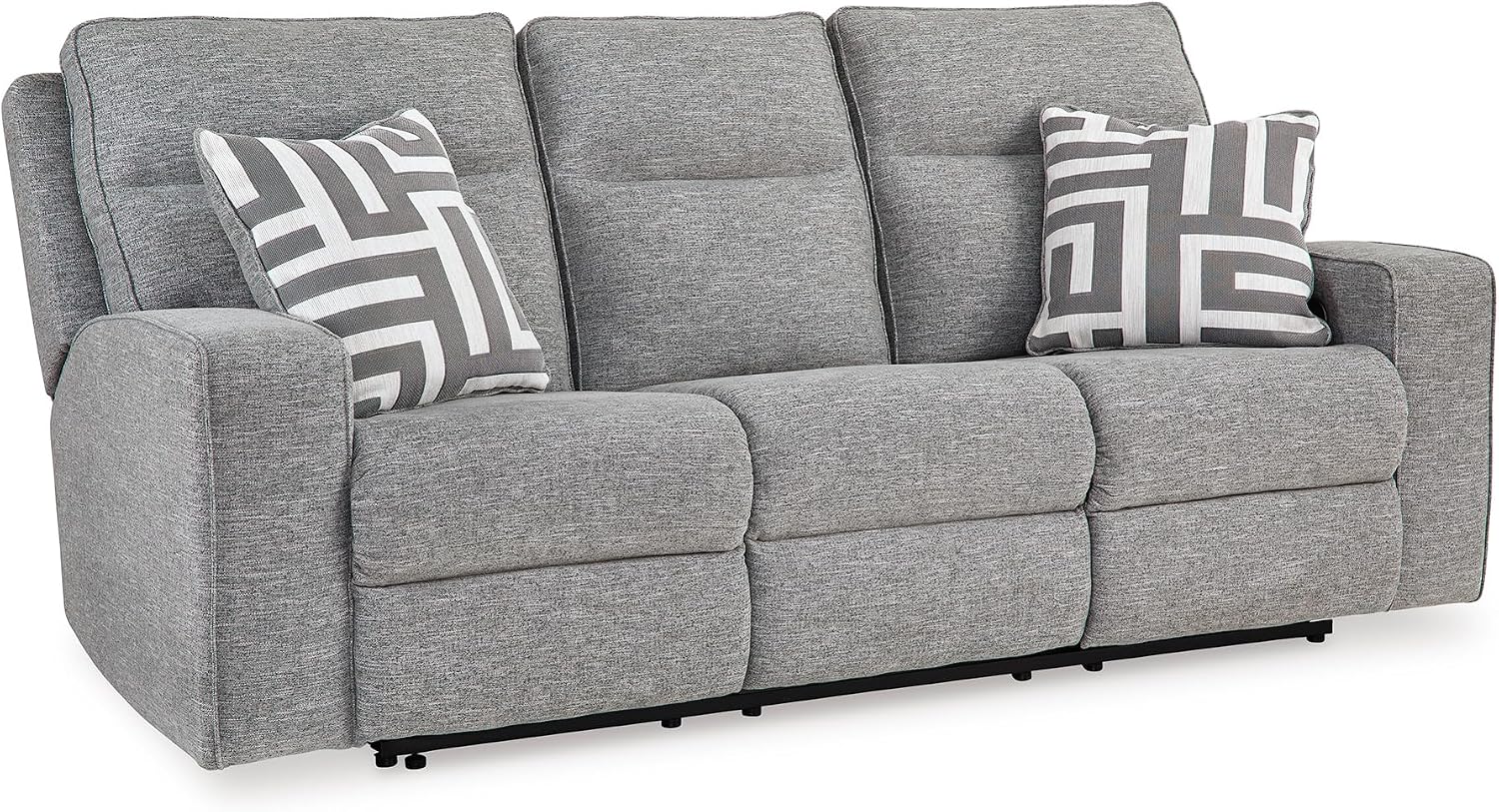 Signature Design by Ashley Biscoe Power Reclining Sofa, Easy View Headrest & Zero-Gravity Recline, Next-Gen Nuvella Polyester, Extended Ottoman, 88' Living Room Seating